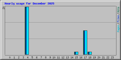 Hourly usage for December 2025